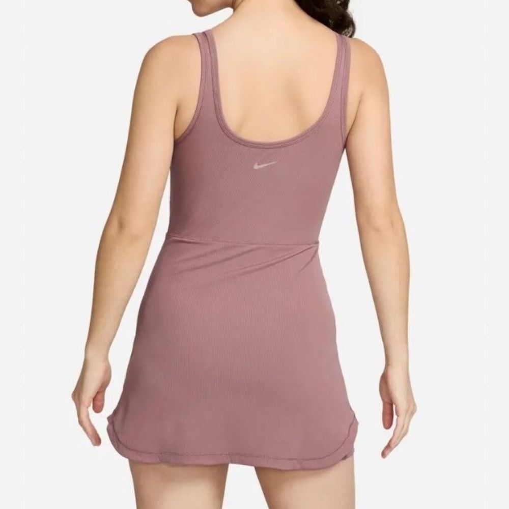 NIKE One Dri-FIT Dress with Built in Shorts in Smokey Mauve NEW Large MSRP $85